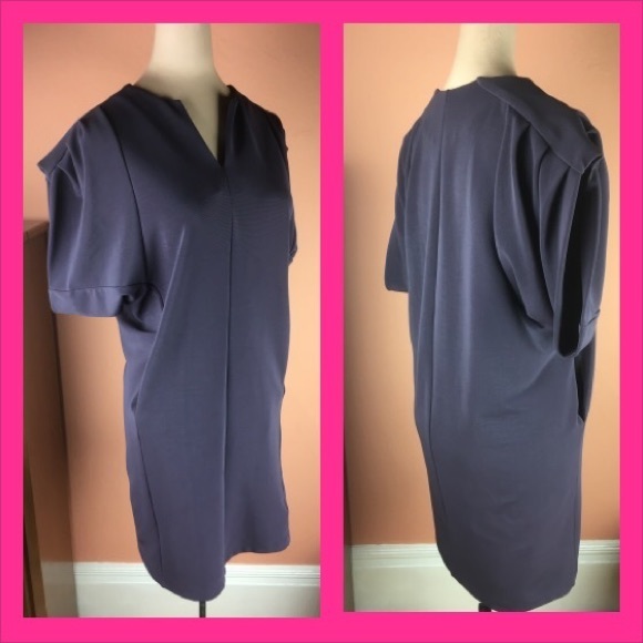 Vintage MaxMara Gray Draped Knit Dress - Small - Picture 2 of 13